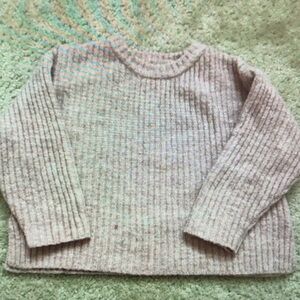 Women's Ribbed Knit Sweater - Pink